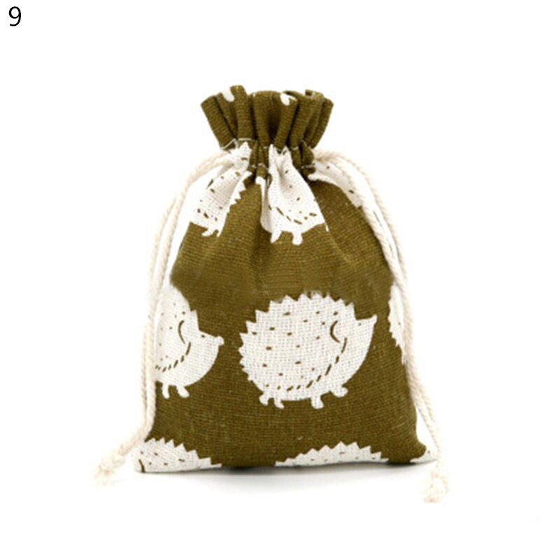 Handmade Cotton Linen Storage Package Bag Drawstring Bag Small Coin Purse Travel Women Small Cloth Bag Christmas pouch: 9
