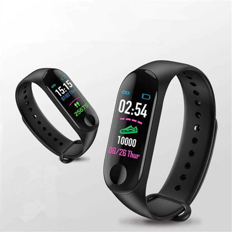 Running Pedometer M3 Plus Blood Pressure Monitor Heart Rate Fitness Tracker Smart Bracelet Step Counter Waterproof Pedometers