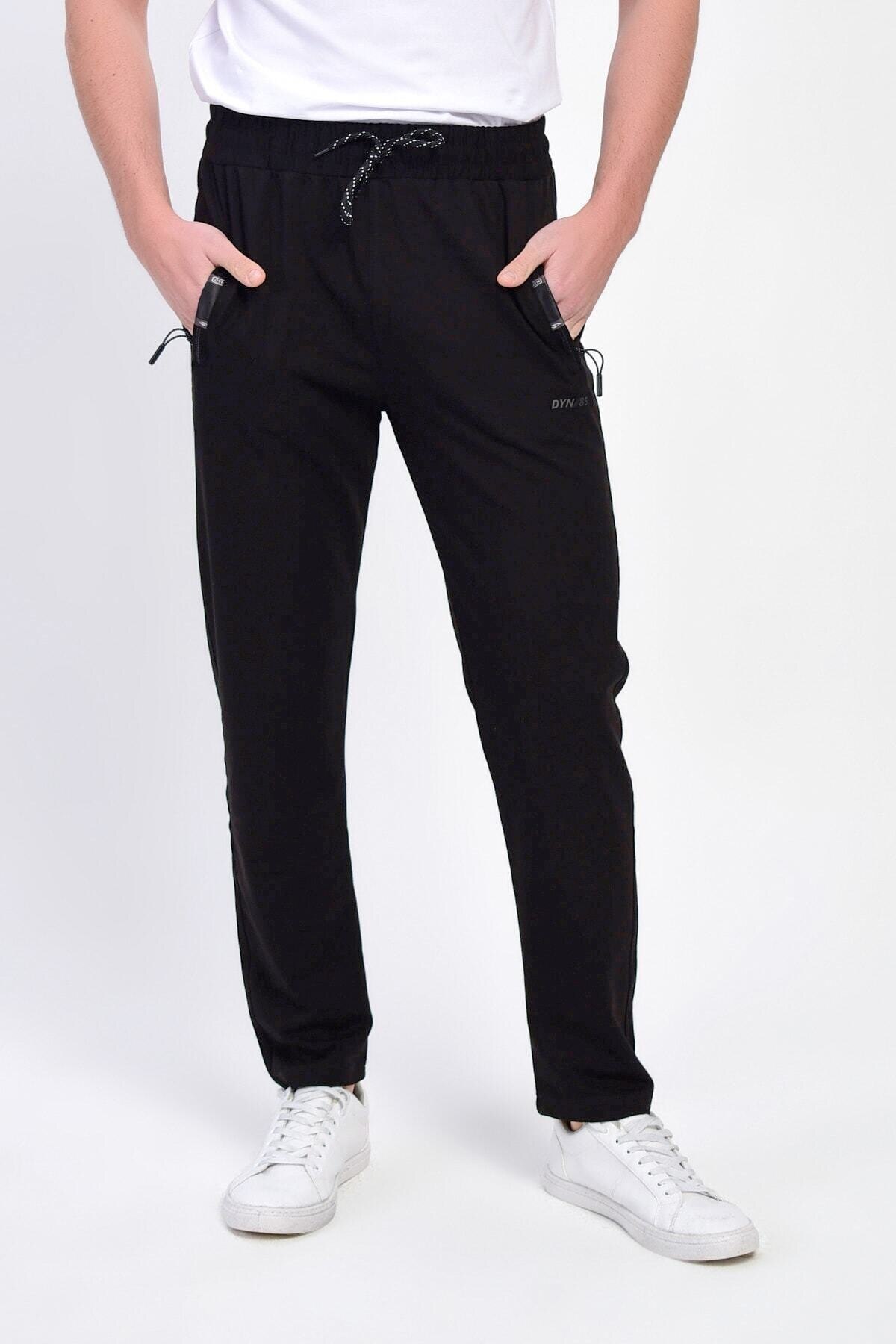 Male Black Beli Wheel Zipper Pockets Sweatpants