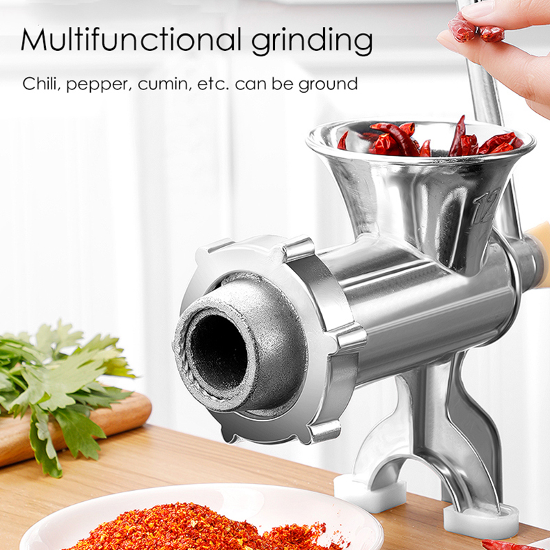 Kitchen Tools Manual Meat Grinder Hand Operated Beef Noodle Pasta Mincer Sausages Maker Gadgets Aluminum Grinding Machine