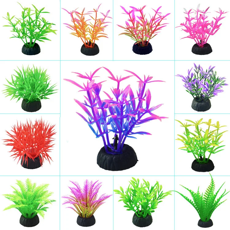 Aquário artificial decorativo pvc plantas aquáticas simulação água ervas daninhas ornamento tanque de peixes grama decoração acessórios