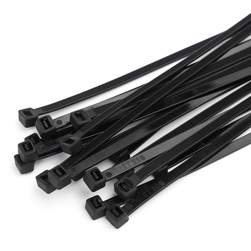 100PCS Nylon Cable Ties Self Locking Black Cable Tie Fixing Ring Cable Tie Zipper Cable-Ties Fasten Self-locking Zip