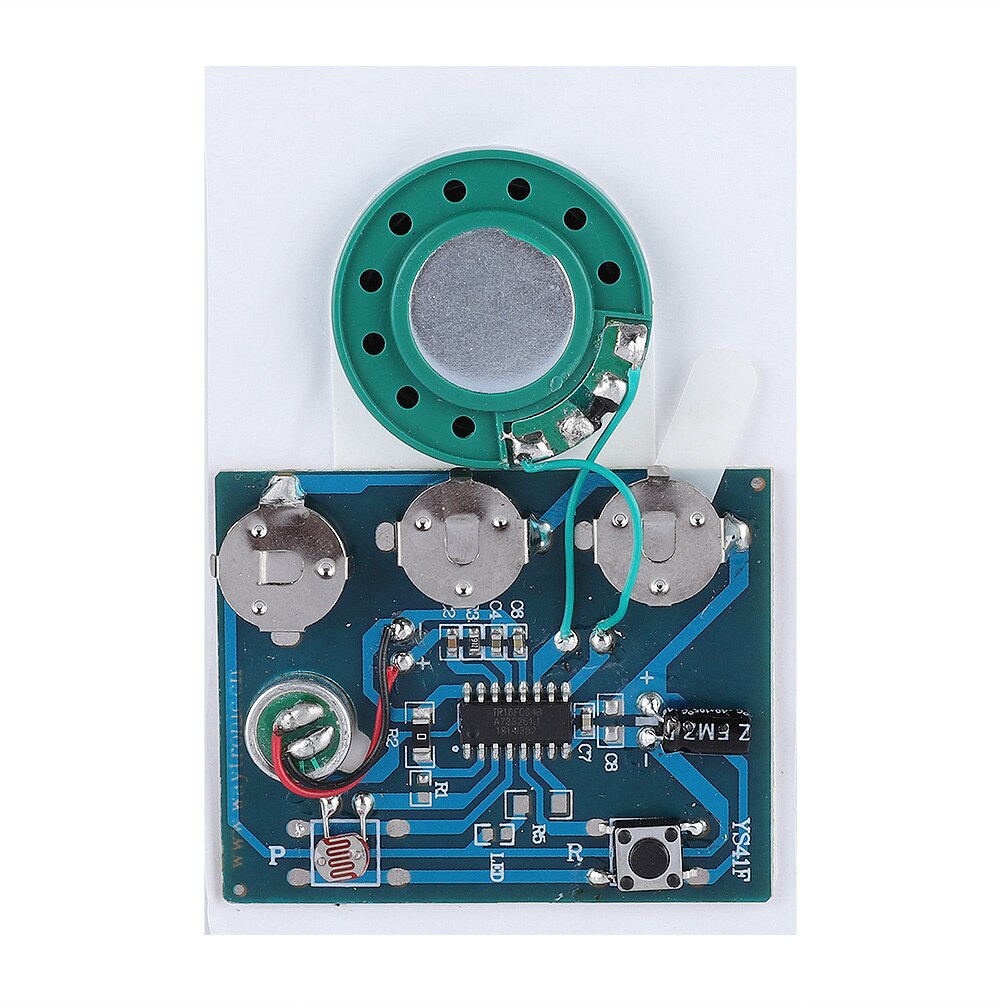 Optagelig musik lyd stemmemodul chip med knap batteri kablet dobbelt knap kontrol 27s stemmemoduler: Lysfølsom