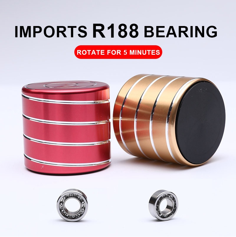 Desktop Decompression Rotating Cylindrical Gyroscope Office Desk Toys Optical Illusion Flowing Toy