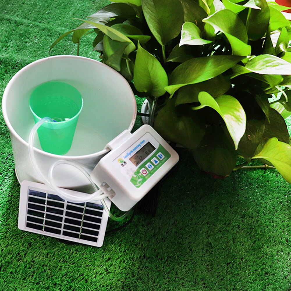Multifunctional Solar Drip Irrigation System Garden Potted Irrigation Nozzle Solar Energy Charging Automatic Watering Pump Timer