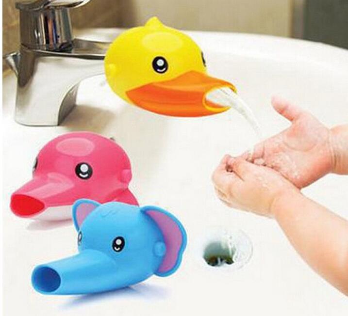 Cartoon Dier Kraan Extender Kraan Veiligheid Kinderen Wastafel Kinderen Hand Wassen