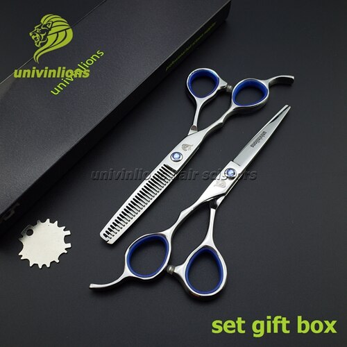 5.5" left handed scissors lefty thinning shears left handed hairdressing scissors japan left handed barber scissors: set gift box