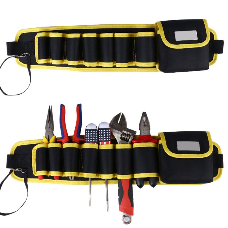 Elektricien Boor Gereedschapstas Taille Pocket Pouch Riem Opslag Houder Onderhoud Kit: 6