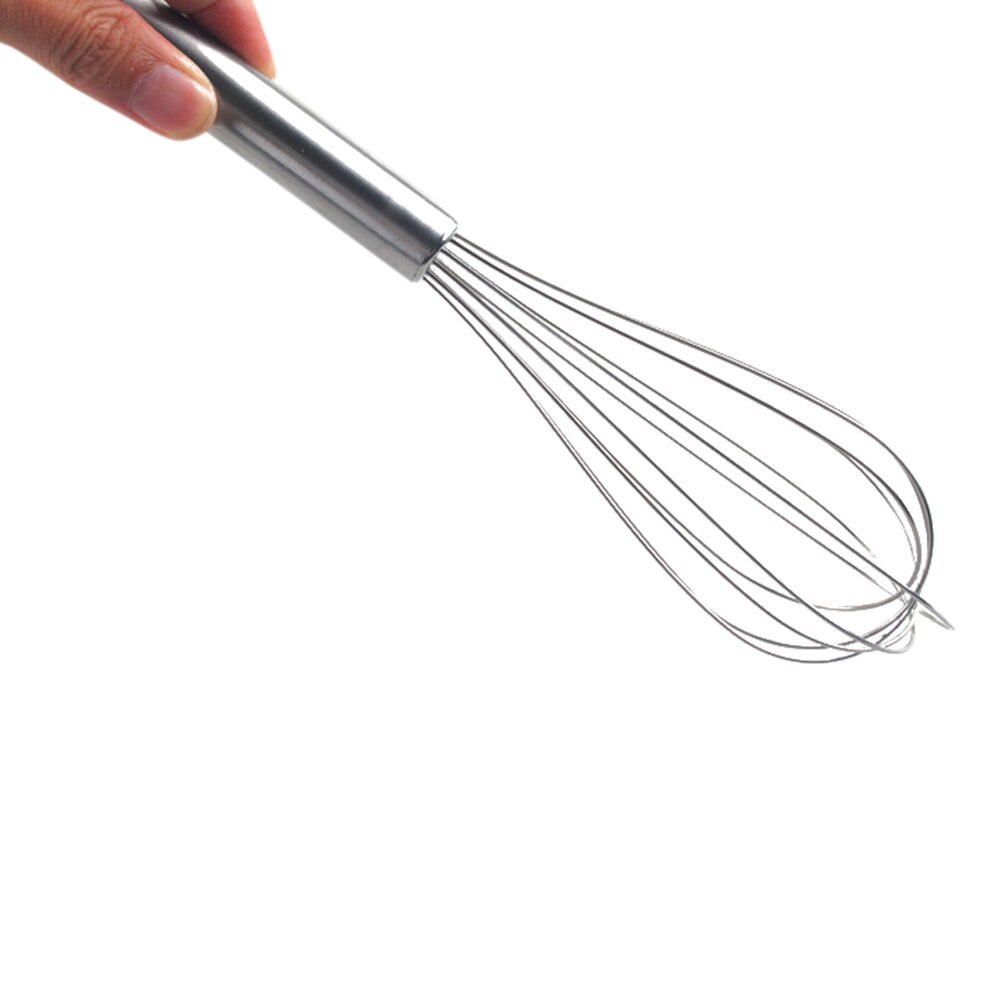 Stainless Steel Hand Whisk Kitchen Accessories Egg Milk Beater Kitchen Cooking Tool Portable Whisk Egg Tools 26*5.5cm#EW