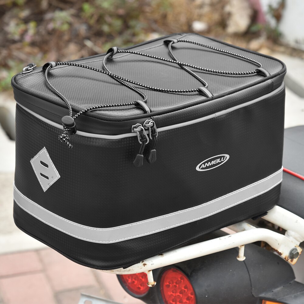 Bike Trunk Bag 7L/12L Bicycle Rear Cycling Bag Water Resistant Bike Rack Bag with Waterproof Rain Cover MTB Bike Accessories