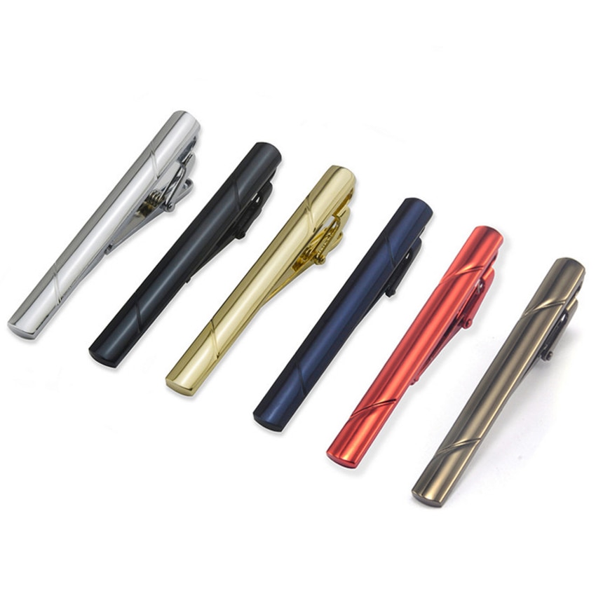 Tie Clips Voor Mannen Mode Stijl Metal Blue Tone Bar Praktische Stropdas Sluiting Dasspeld Man Manchetknopen Voor mens