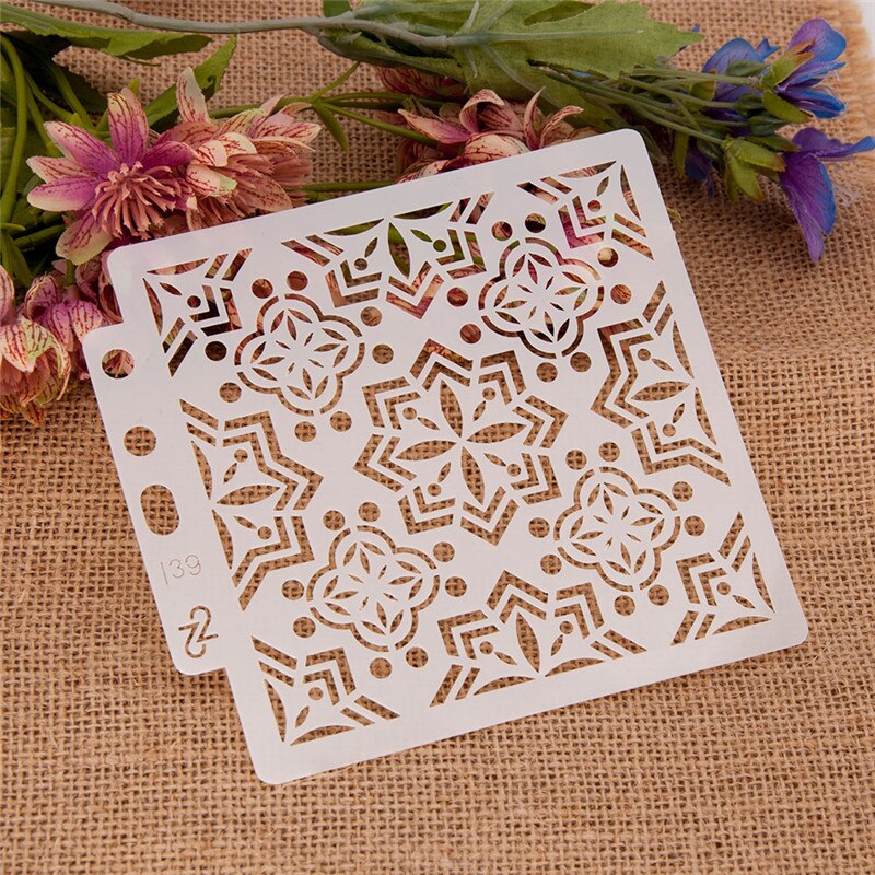 Many Styles Beautiful Stencils for DIY Scrapbooking Plastic Handmade Template Photo Album Cake Tools Diary Decor: S139