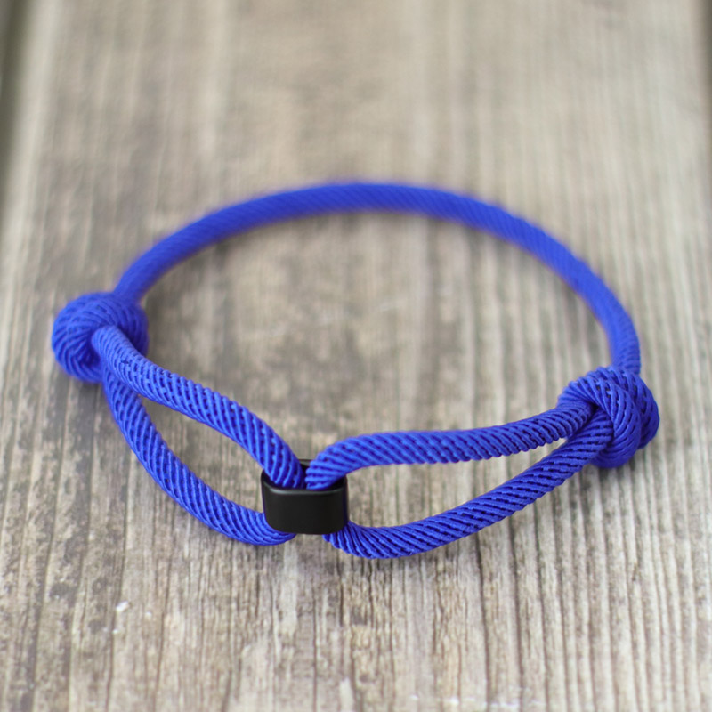 Pulsera con nudo infinito para hombre y mujer, Brazalete ajustable para supervivencia al aire libre, playa, Surf, tejido a mano, hilo rojo