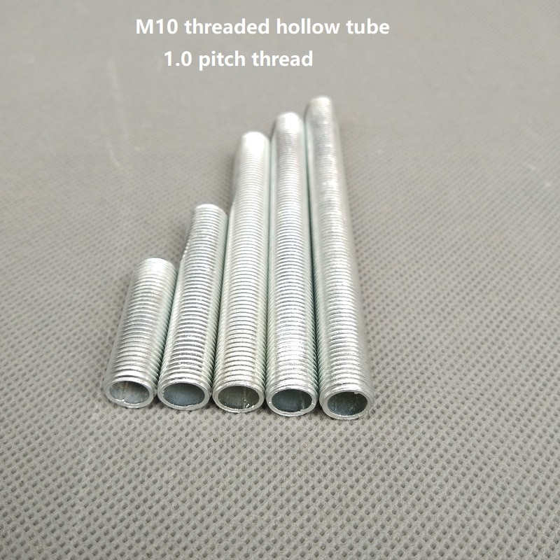 20 teile/los 15-300mm metrisch m10 * 1,0mm Tonhöhe gewinde hohl rohr zahn rohr gewinde stange hohl rohr DIY Beleuchtung Zubehör