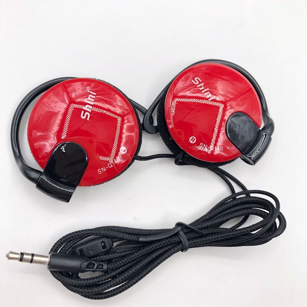 Bass estéreo esporte com fio fone de ouvido gancho fone de ouvido fone de ouvido: Preto