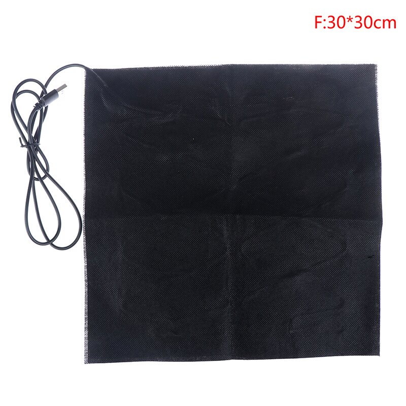 Almohadillas de pasta cálida USB de 1/4 Uds. Almohadilla térmica de fibra de carbono de calentamiento rápido almohadilla calentadora segura para chaleco de tela chaqueta zapatos Calcetines: F 1PCS