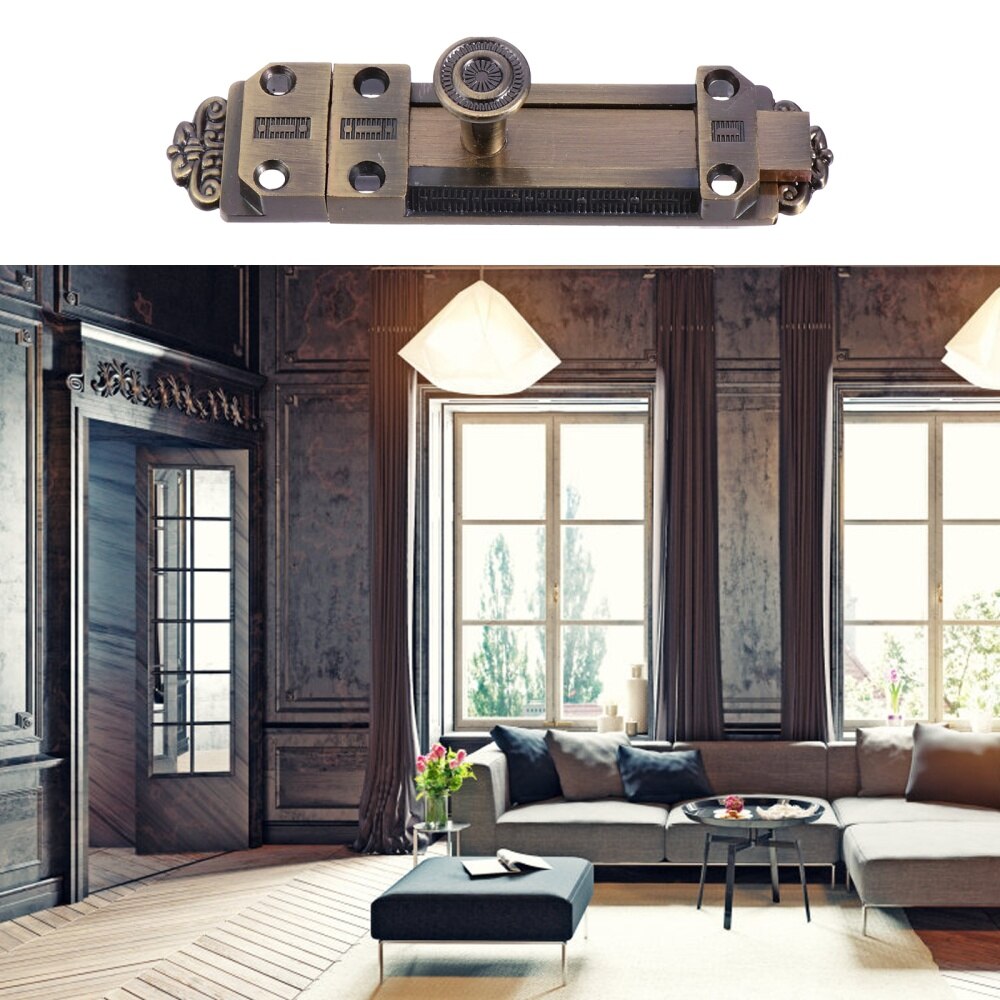 Door Lock Slide Bolt Alloy Door Bolts Latches Sliding Lock: Default Title