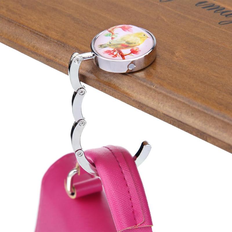 Portable Handbag Hook Foldable Desk Bag Purse Metal Holder Hanger Home Travel Supplies Small and Exquisite Bag Hook