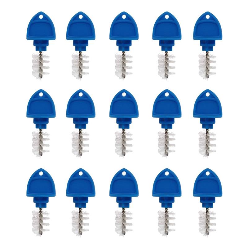 15Pcs Bier Kraan Borstel Caps Gelagkamer Bars Plug Draft Tap Schoon Sanitair Tap Gereedschap Accessoires Tapbier Kraan Cap tool: blue