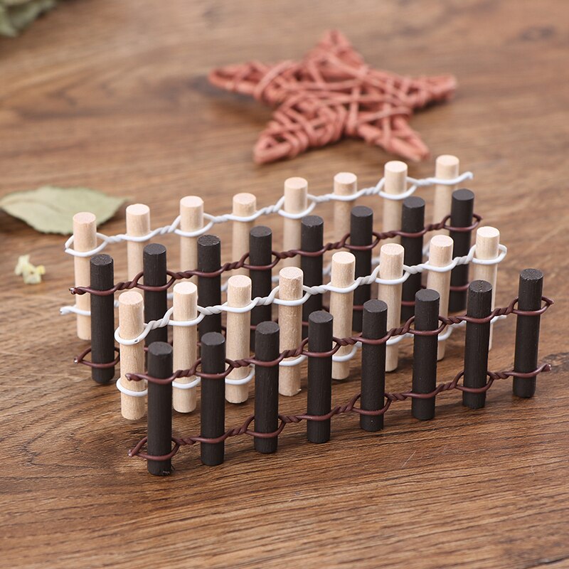 2 szt. Mech mikropejzaż ogrodzenia dziennika ogrodzenia mała ozdoba akcesoria drewniane Nowy przyjazd