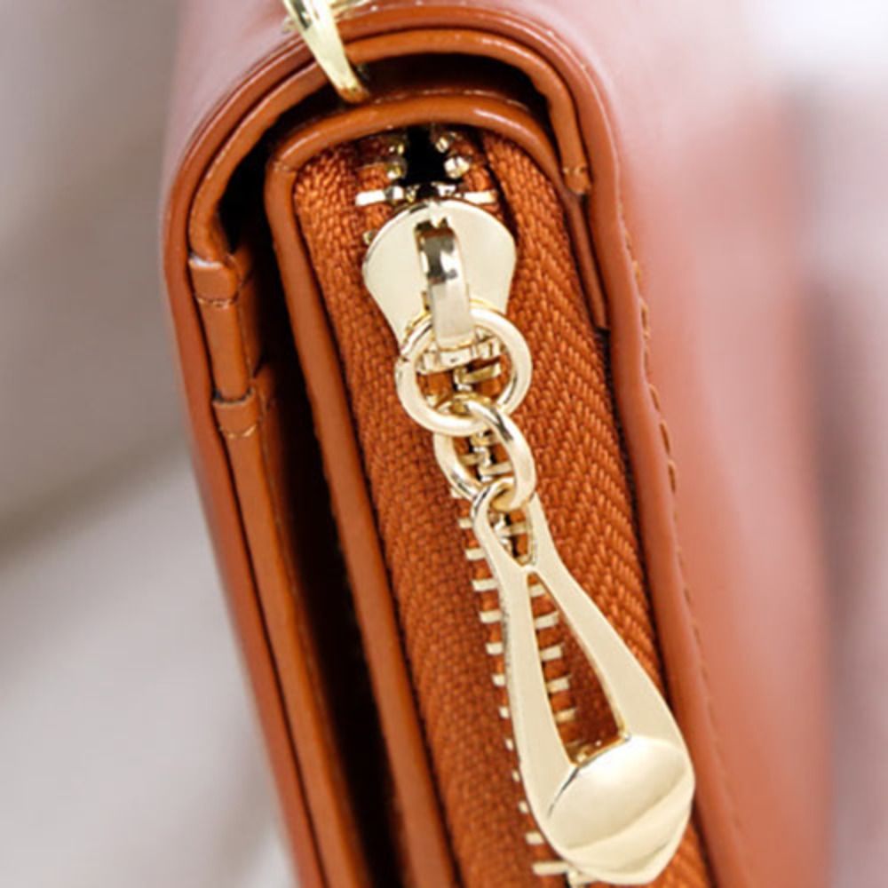 Wodoodporna torebka ze skóry pu, długi portfel, składany, wielofunkcyjny, dwustronny portfel na zamek błyskawiczny, duża pojemność, damski, męski, na karty