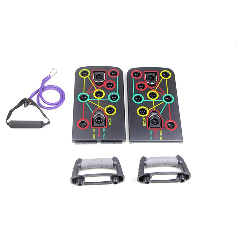 Fitness Exercise Tool 1 Set Push Up Rack Board 9 in 1 Body Building Board System Comprehensive Training Gym Body Training