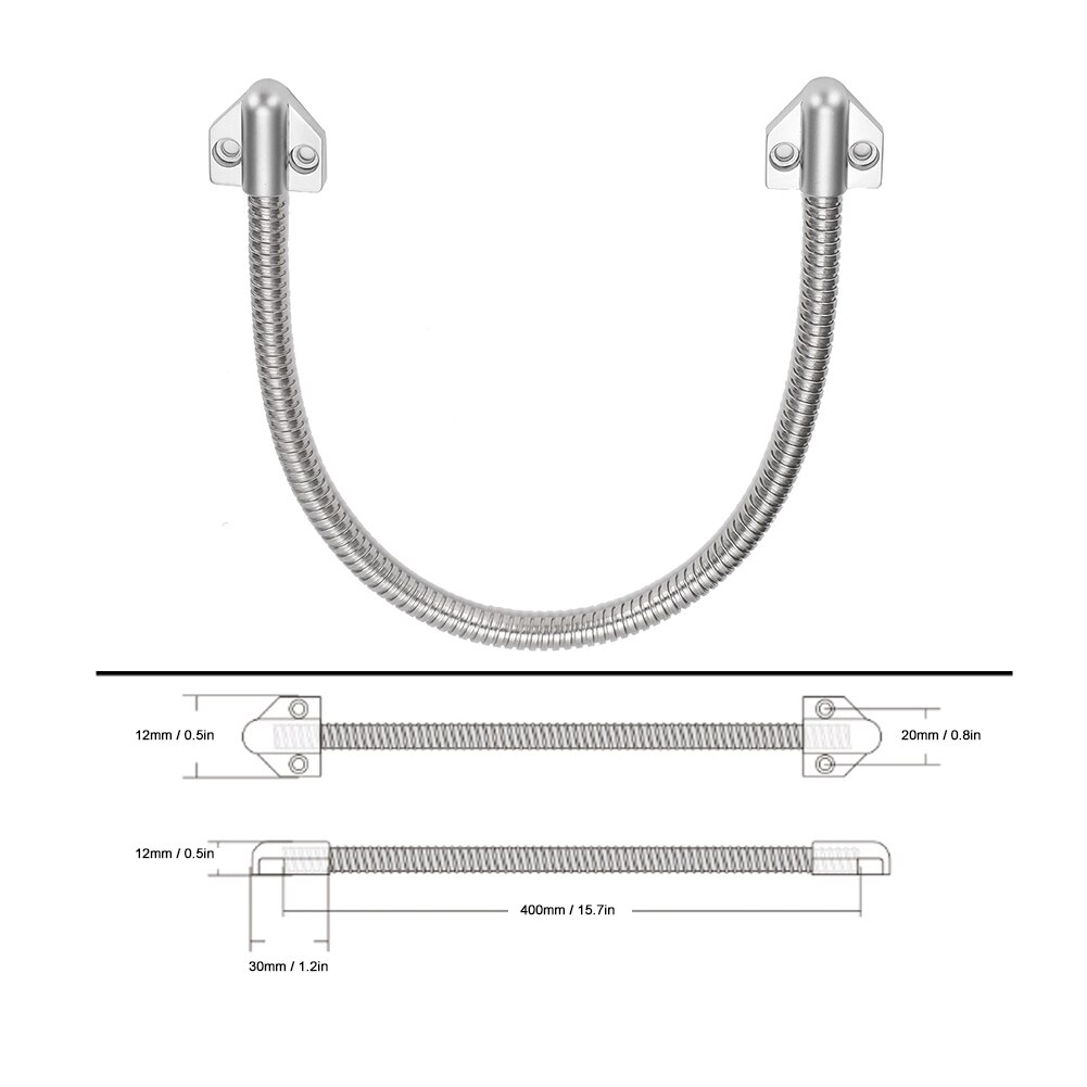 45cm Stainless Steel Door Loop Exposed Mounting Access Control Cable Line Protector Defender