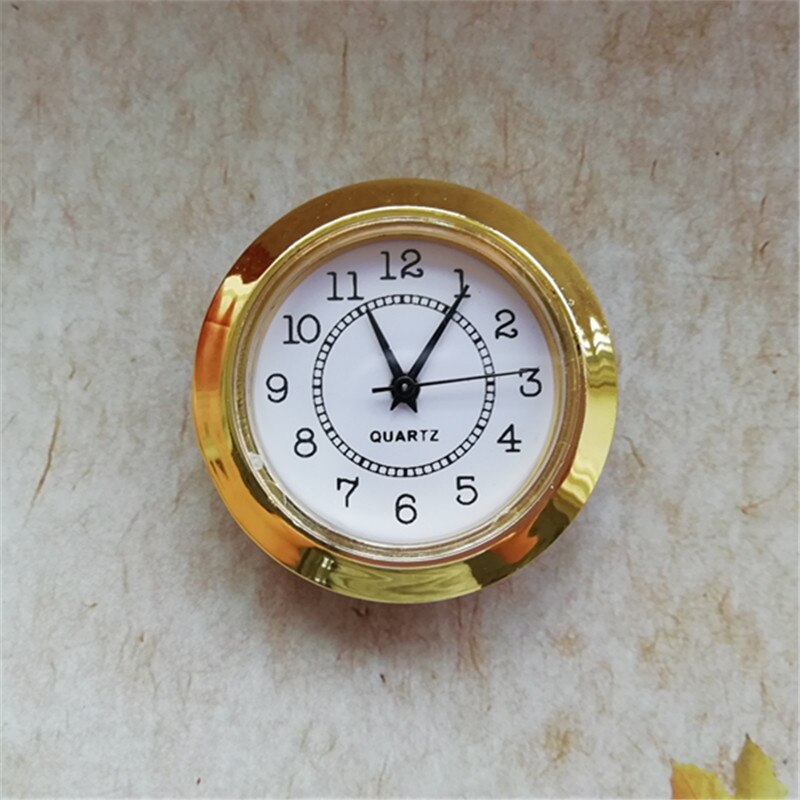 20PCS Plastic 39MM Built - in Clock Insert QUARTZ CLOCK FIT-UP/Insert Gold Trim DIY Clock Head