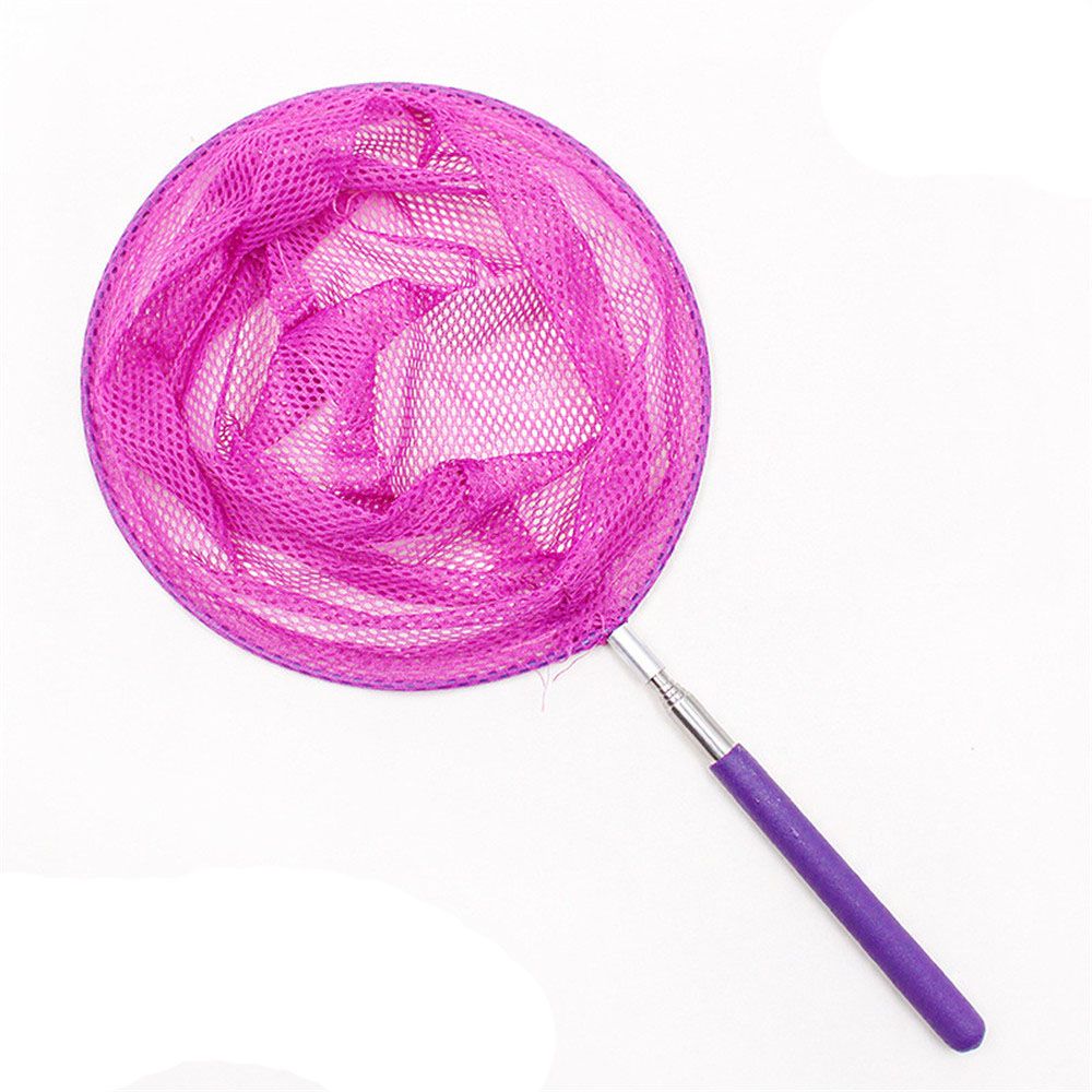 Red de pesca telescópica extensible para niños, malla ligera de 34 pulgadas para atrapar insectos, Red de mariposa: purple