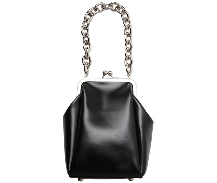 Vinatge Hülse Clip Frauen Shouder Taschen Breiten Gurt Handtaschen Luxus Pu Leder Ketten Umhängetasche Dame Kleine Geldbörsen Q4: schwarz chain tasche