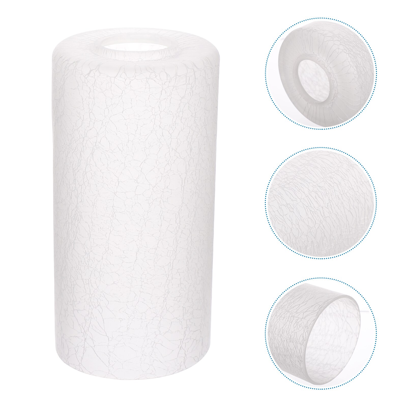 Cylindrical Shape Lampshade Replaceable Glass Lamp Shade Delicate Lampshade for Desktop Office Shop Home