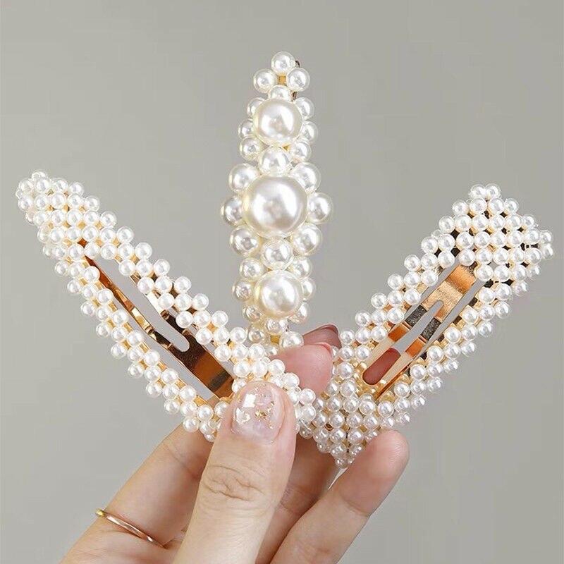 Korean Pearl Hair Clip for Women Barrette Hair Pins Barrettes Jewelry BB Hair Clips for Girls Styling Accessories