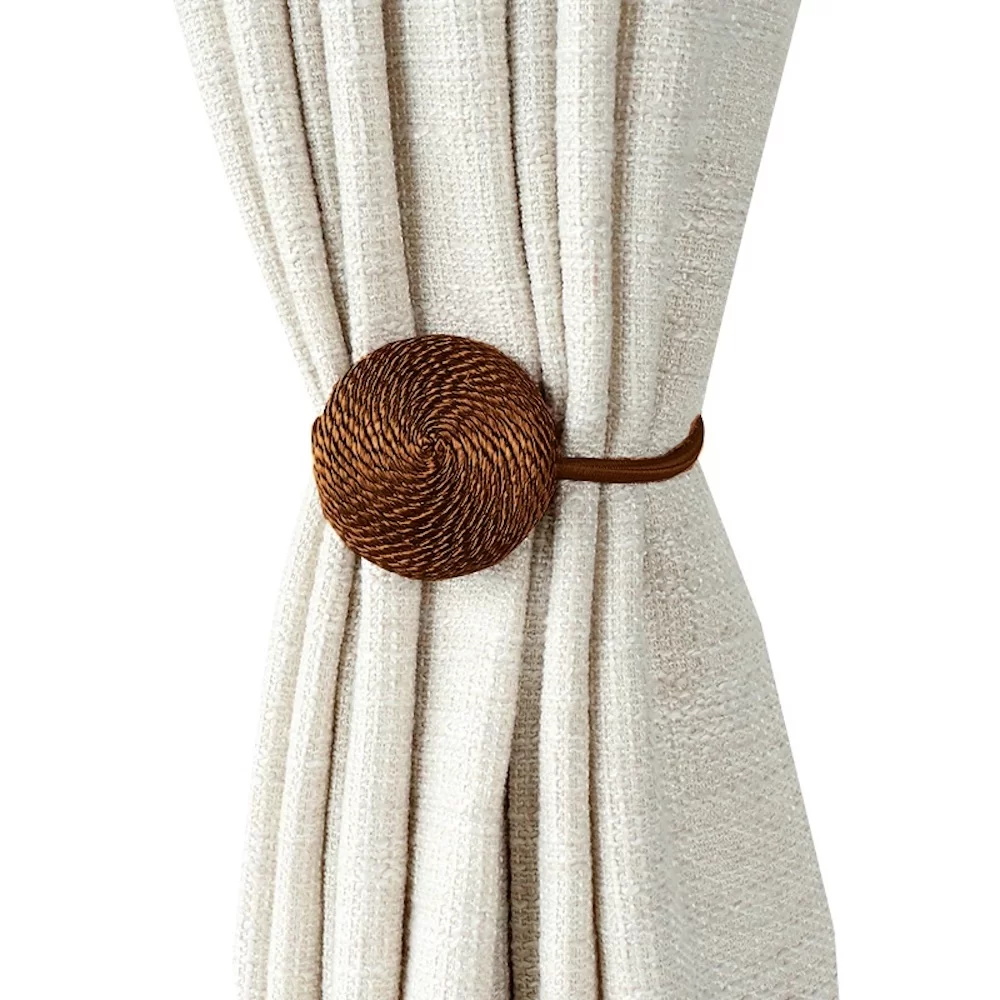 Vorhang-Raffhalter-Magnet, moderner, schlichter Stil, Clip Profi Tende, drapierte Krawatten, Rückseite, Webseil-Rückseite für Fenstervorhang-Halfter: Schokolade