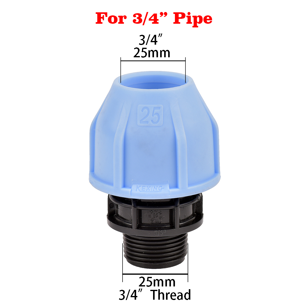 Regenfass-passend zu anschließen OD 20/25/32 mm PE-Rohrverbinder-Adapter für Wassertanks, Aquarien, Wannen, Schwimmbecken: Gelb