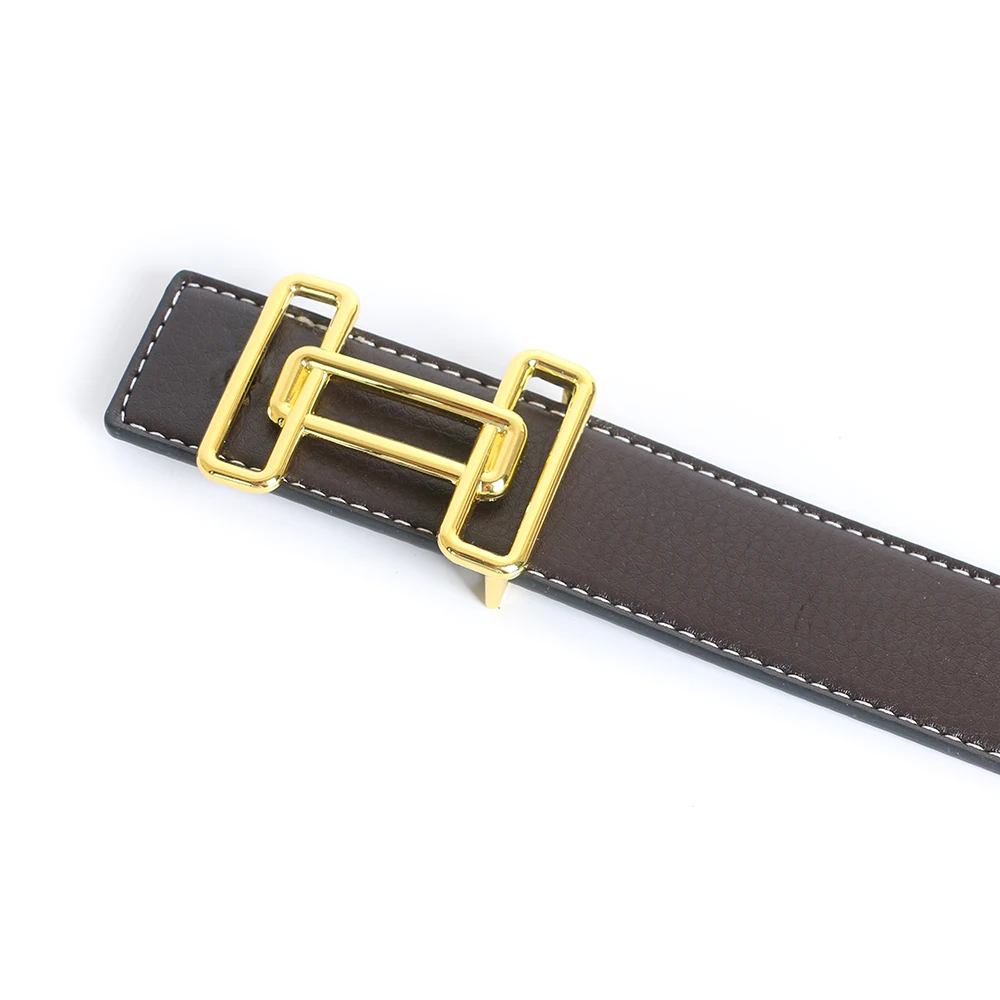 Luxe Pin Gesp Riem Heren Koeienhuid Vrouwen Echt Echt Leren Jurk Riem Voor Jeans Tailleband Blauw