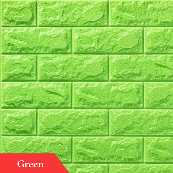 Brick Wall Stickers DIY Self Foam Waterproof Decor Wall Covering Wallpaper For TV Background Kids Living Room Decor: E
