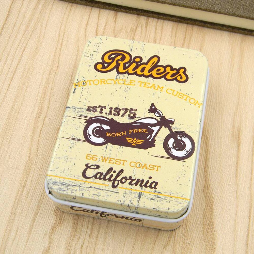 1pc Horses mouth Tin box Rectangular Storage card pen INK NIB box: A4