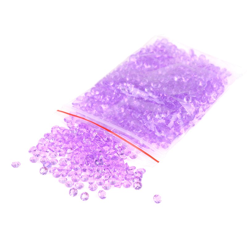 1000 Stks/zak Acryl Crystal Rhinestone Bruiloft Decoratie Diamanten Decoratieve Diy Sieraden Accessoires: purple
