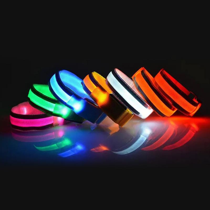 Reflecterende veiligheidsgordel voor buitensporten, armband voor nachtelijk fietsen en hardlopen, led-armband
