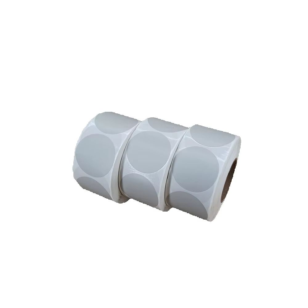 gray Thermal print sticker Label Round Stickers Self-adhesive Label Paper Sticker Classification Name Labels