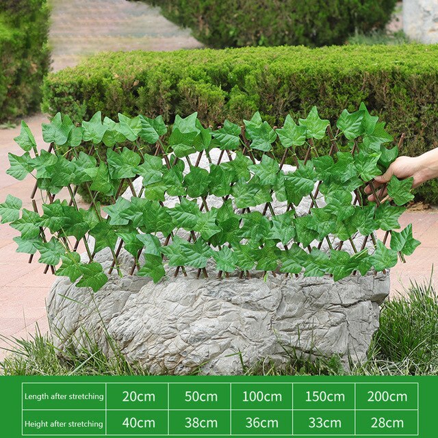 Retractable Fence UV-proof Garden Yard Screening Wall Artificial Hedge: Creeper leaf