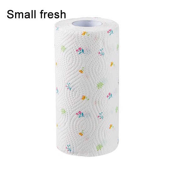 50 piezas de papel de trapo de limpieza desechable, papel para cocina, papel para secar, toalla de mano, cartón, paño absorbente, toallas de papel para platos: Small fresh