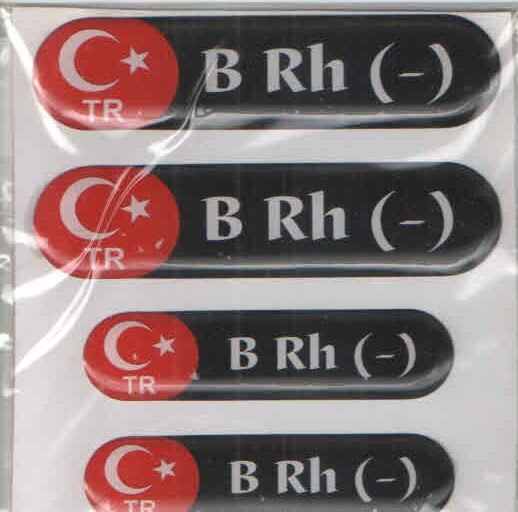 Kan Groep Sticker B Rh-Brh-4'lü Set