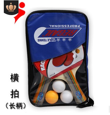 Table tennis racket training two shots three balls pen-hold racket horizontal racket table tennis racket set: White