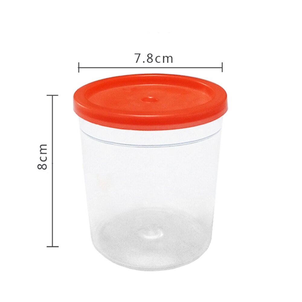 Plastic Mini Aquarium Transparante Cup Met Deksel Voor Betta Kwallen Container Willekeurige Kleur Draagbare