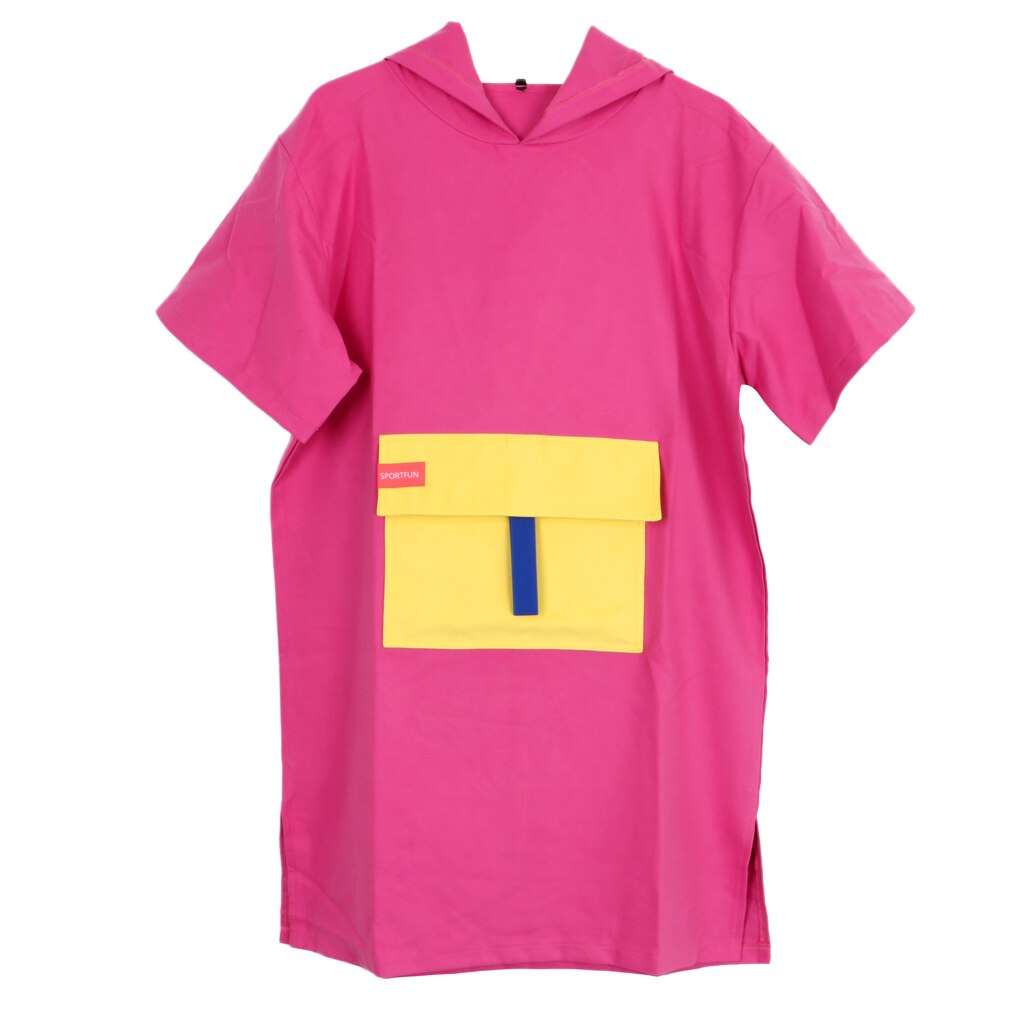 Surf Changing Robe Beach Poncho Microfiber Bathrobe Bath Towel: Adult Pink