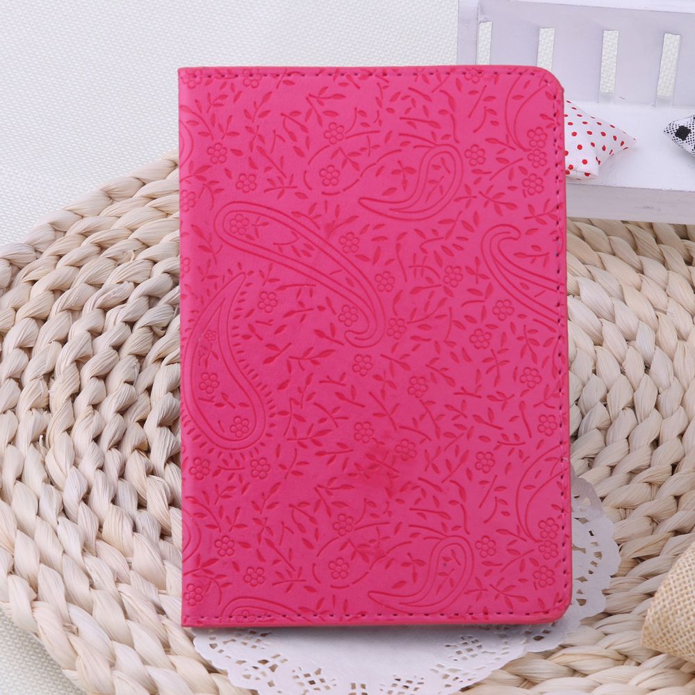 Ladies Cute Lavender Leather Passport Cover Holder Women Thin Travel Passport Leather Case: 02