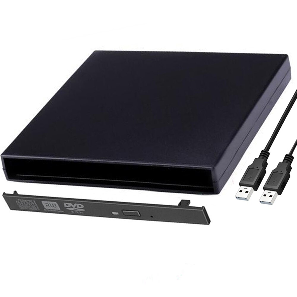 Boîtier de lecteur optique externe USB 12.7 2.0mm, boîtier externe pour disque dur Blu-Ray CD DVD-Rom DVD RW à IDE, adaptateur caddie,: 12.7mm DVD RW