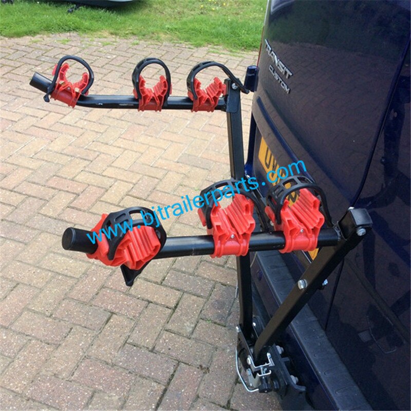 car/vehicle bike rack, 3 bike auto truck trailer hitch rack fold-up hitch mount bicycle rear carrier