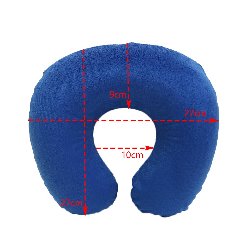 1PC Handig Memory Foam Suede U-vormige Reizen Kussen Nek Ondersteuning Hoofd Rest Zachte Opblaasbare Kussen Unisex Accessoires